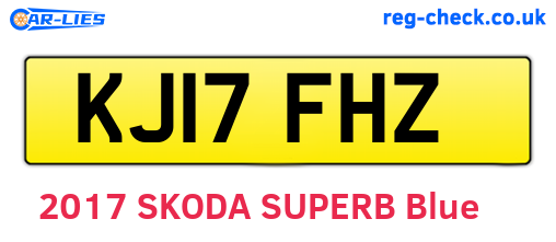KJ17FHZ are the vehicle registration plates.