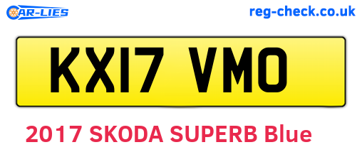 KX17VMO are the vehicle registration plates.