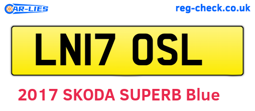 LN17OSL are the vehicle registration plates.