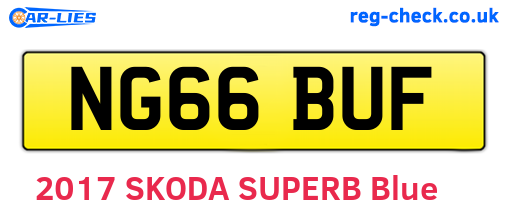 NG66BUF are the vehicle registration plates.
