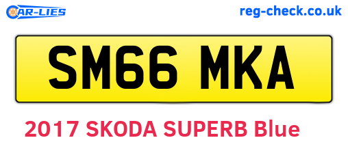 SM66MKA are the vehicle registration plates.