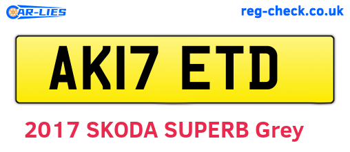 AK17ETD are the vehicle registration plates.