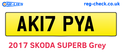 AK17PYA are the vehicle registration plates.
