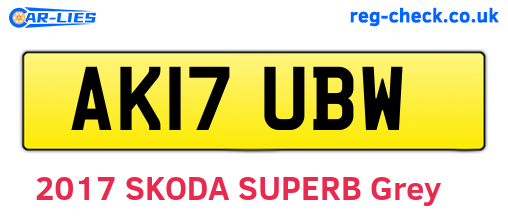 AK17UBW are the vehicle registration plates.