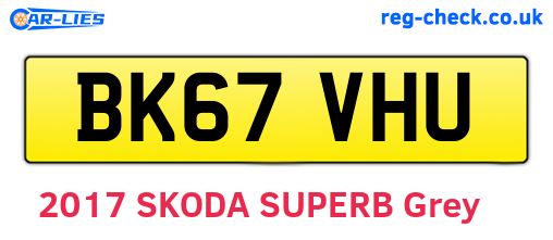BK67VHU are the vehicle registration plates.