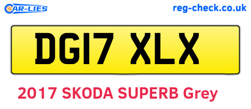 DG17XLX are the vehicle registration plates.