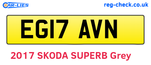 EG17AVN are the vehicle registration plates.