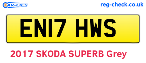EN17HWS are the vehicle registration plates.