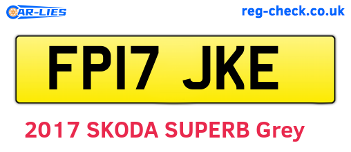 FP17JKE are the vehicle registration plates.