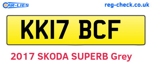 KK17BCF are the vehicle registration plates.