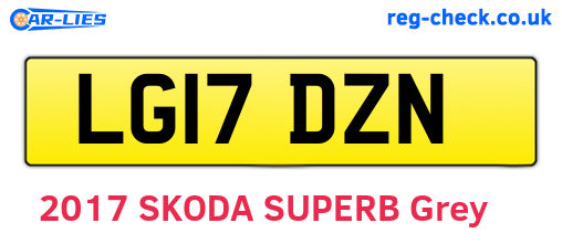 LG17DZN are the vehicle registration plates.
