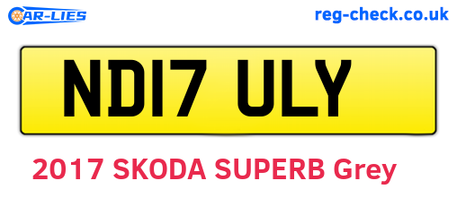 ND17ULY are the vehicle registration plates.