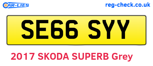 SE66SYY are the vehicle registration plates.