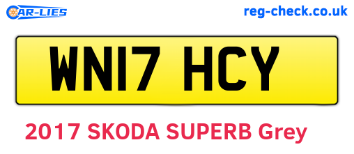 WN17HCY are the vehicle registration plates.