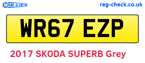 WR67EZP are the vehicle registration plates.