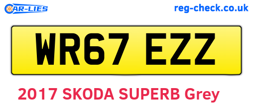 WR67EZZ are the vehicle registration plates.
