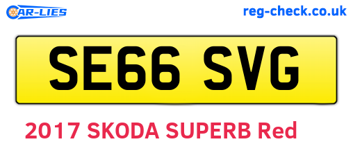 SE66SVG are the vehicle registration plates.