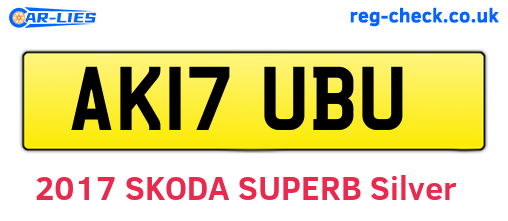 AK17UBU are the vehicle registration plates.