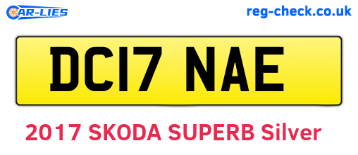 DC17NAE are the vehicle registration plates.