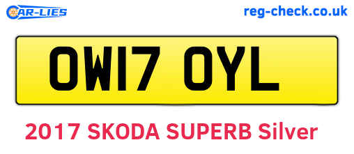 OW17OYL are the vehicle registration plates.