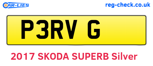 P3RVG are the vehicle registration plates.
