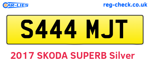 S444MJT are the vehicle registration plates.