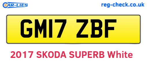 GM17ZBF are the vehicle registration plates.