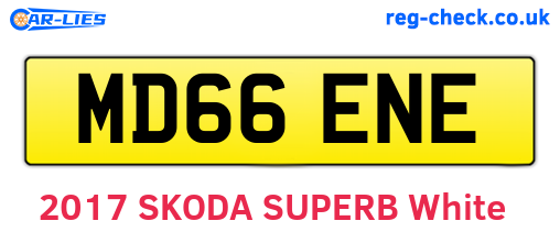 MD66ENE are the vehicle registration plates.
