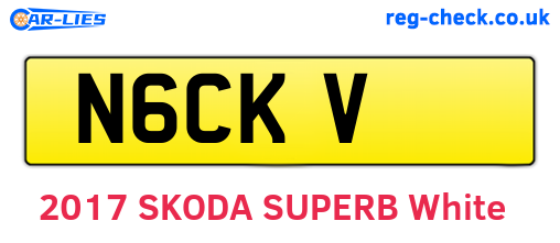 N6CKV are the vehicle registration plates.
