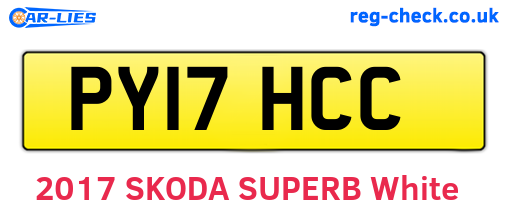 PY17HCC are the vehicle registration plates.
