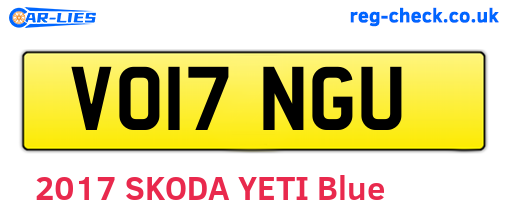VO17NGU are the vehicle registration plates.