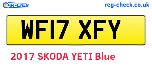 WF17XFY are the vehicle registration plates.