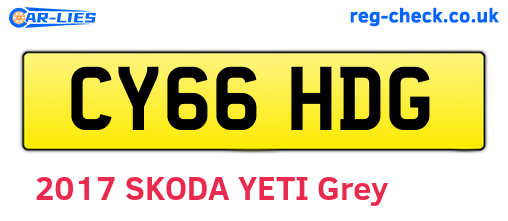 CY66HDG are the vehicle registration plates.