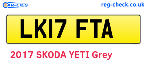 LK17FTA are the vehicle registration plates.