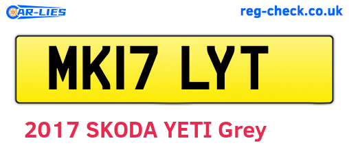 MK17LYT are the vehicle registration plates.