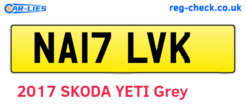 NA17LVK are the vehicle registration plates.