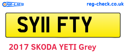 SY11FTY are the vehicle registration plates.