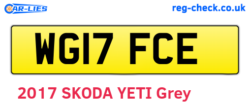 WG17FCE are the vehicle registration plates.