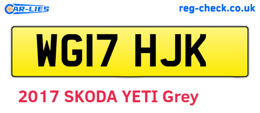 WG17HJK are the vehicle registration plates.