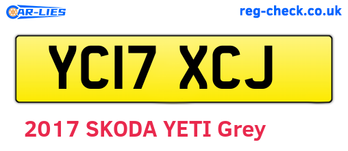 YC17XCJ are the vehicle registration plates.