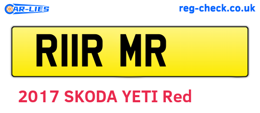 R11RMR are the vehicle registration plates.