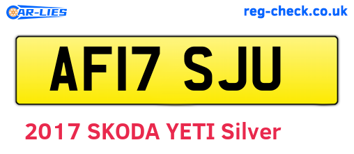AF17SJU are the vehicle registration plates.