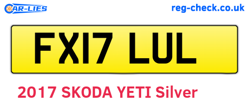 FX17LUL are the vehicle registration plates.