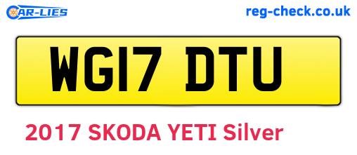 WG17DTU are the vehicle registration plates.