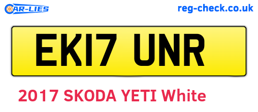 EK17UNR are the vehicle registration plates.