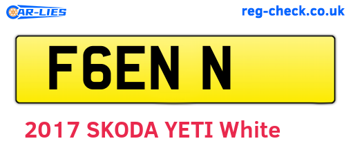 F6ENN are the vehicle registration plates.
