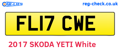 FL17CWE are the vehicle registration plates.