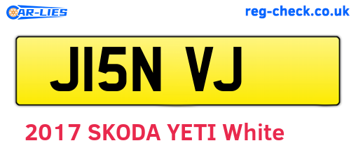J15NVJ are the vehicle registration plates.