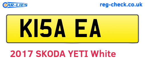 K15AEA are the vehicle registration plates.