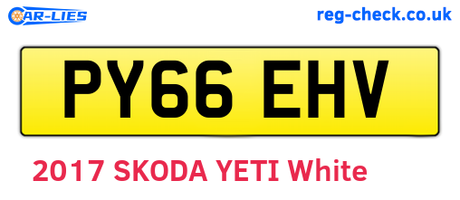 PY66EHV are the vehicle registration plates.